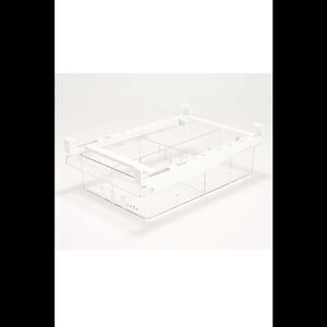 Cella Clear Hanging Fridge Drawer w/ 4 Dividers White